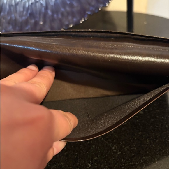 Longchamp Black Leather Button Wallet - Picture 6 of 7